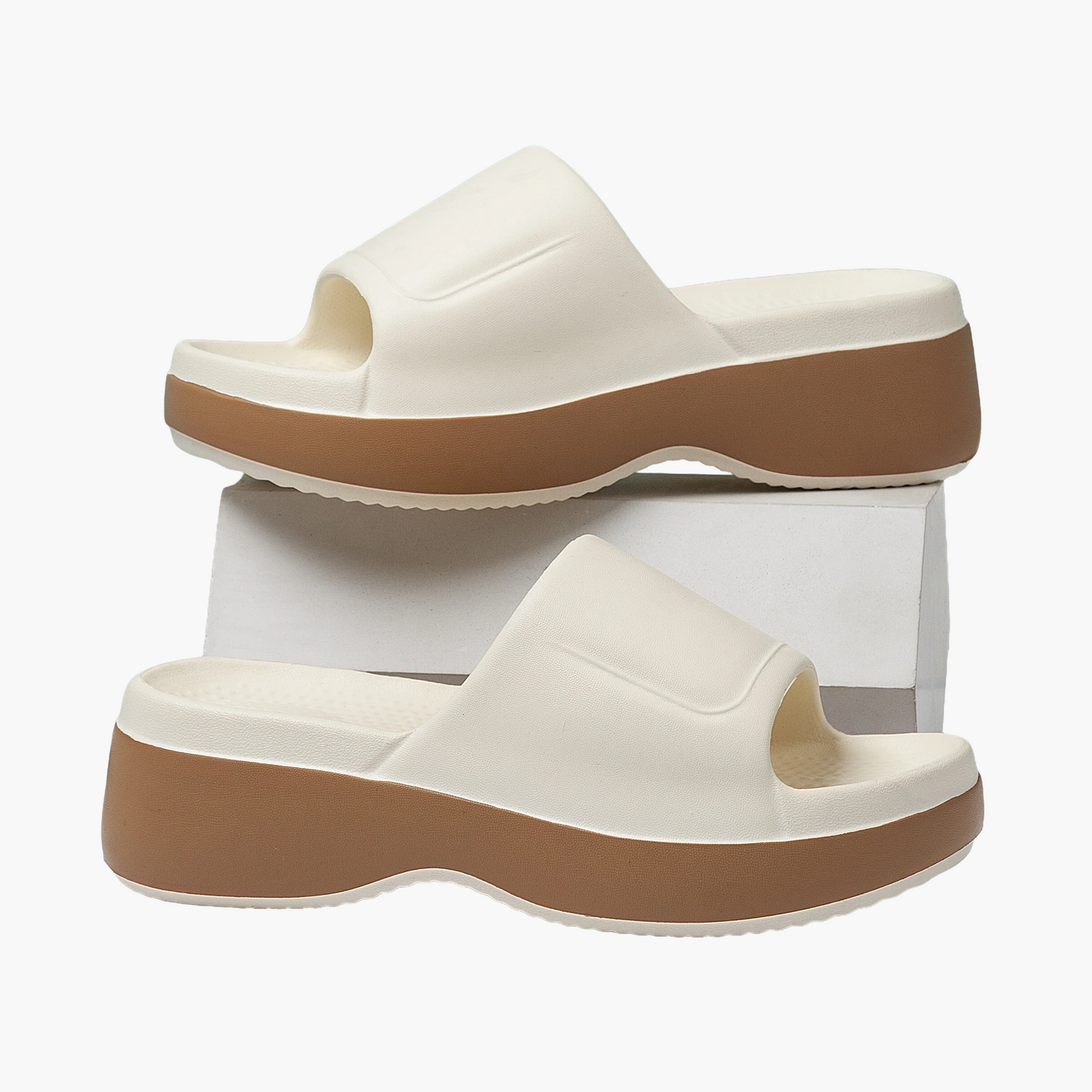 Women's Platform Slide Sandals with Open Toe – Comfortable Summer House Slippers for Everyday and Leisure Use