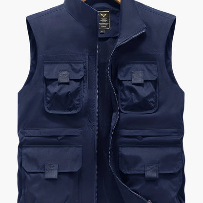 Men's Outdoor Utility Vest with Multiple Pockets for Leisure and Adventure