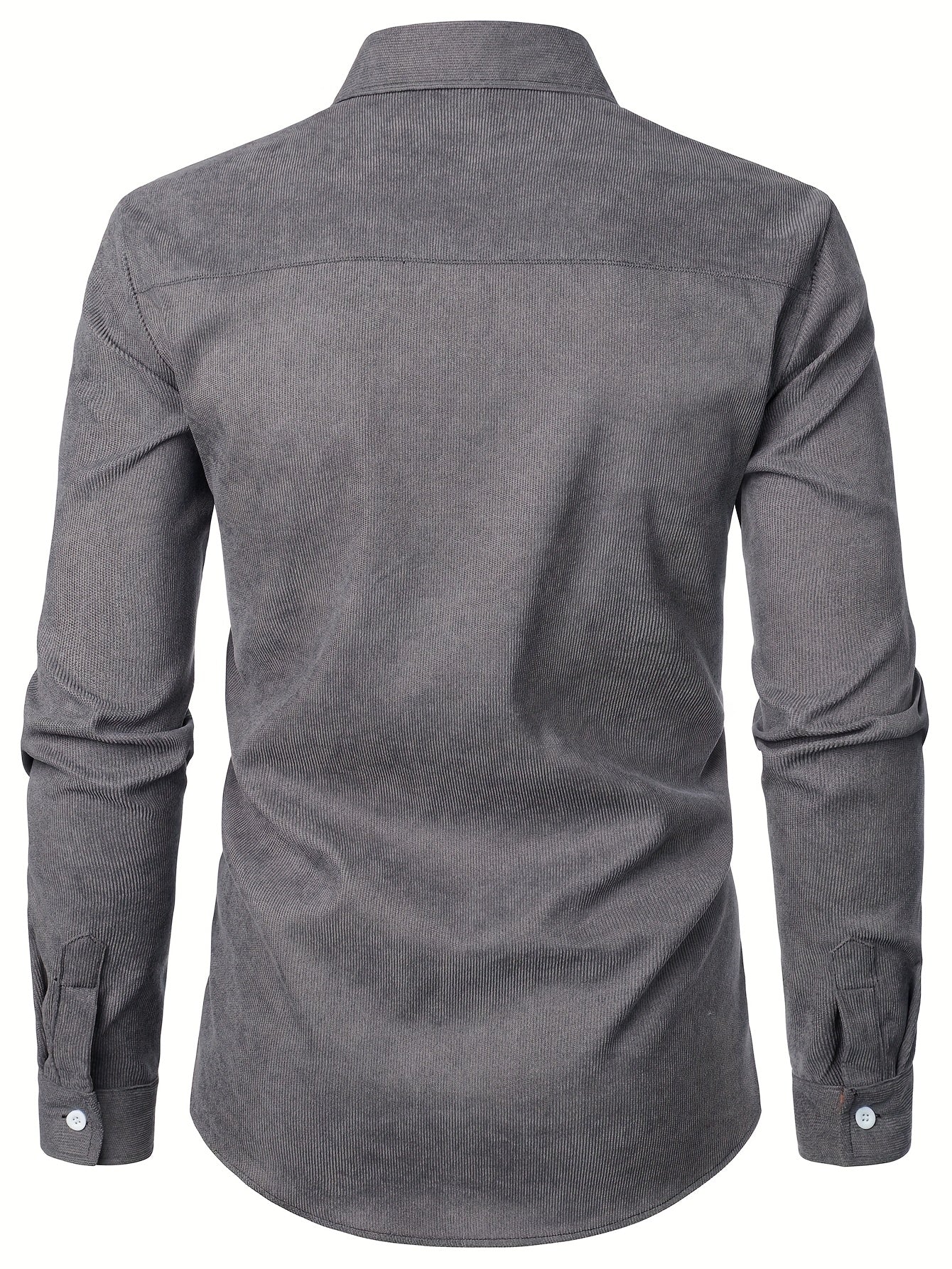 Men's Modern Fit Casual Shirt with Check Details – Stylish Long-Sleeve Shirt for Everyday and Office Wear