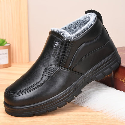 Men's winter loafers, lined warm casual slip-on shoes