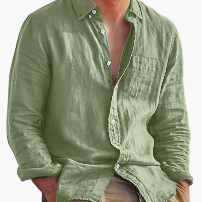 Men's casual shirt with button placket and modern cut for everyday wear and going out