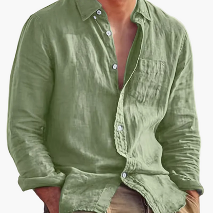 Men's casual shirt with button placket and modern cut for everyday wear and going out