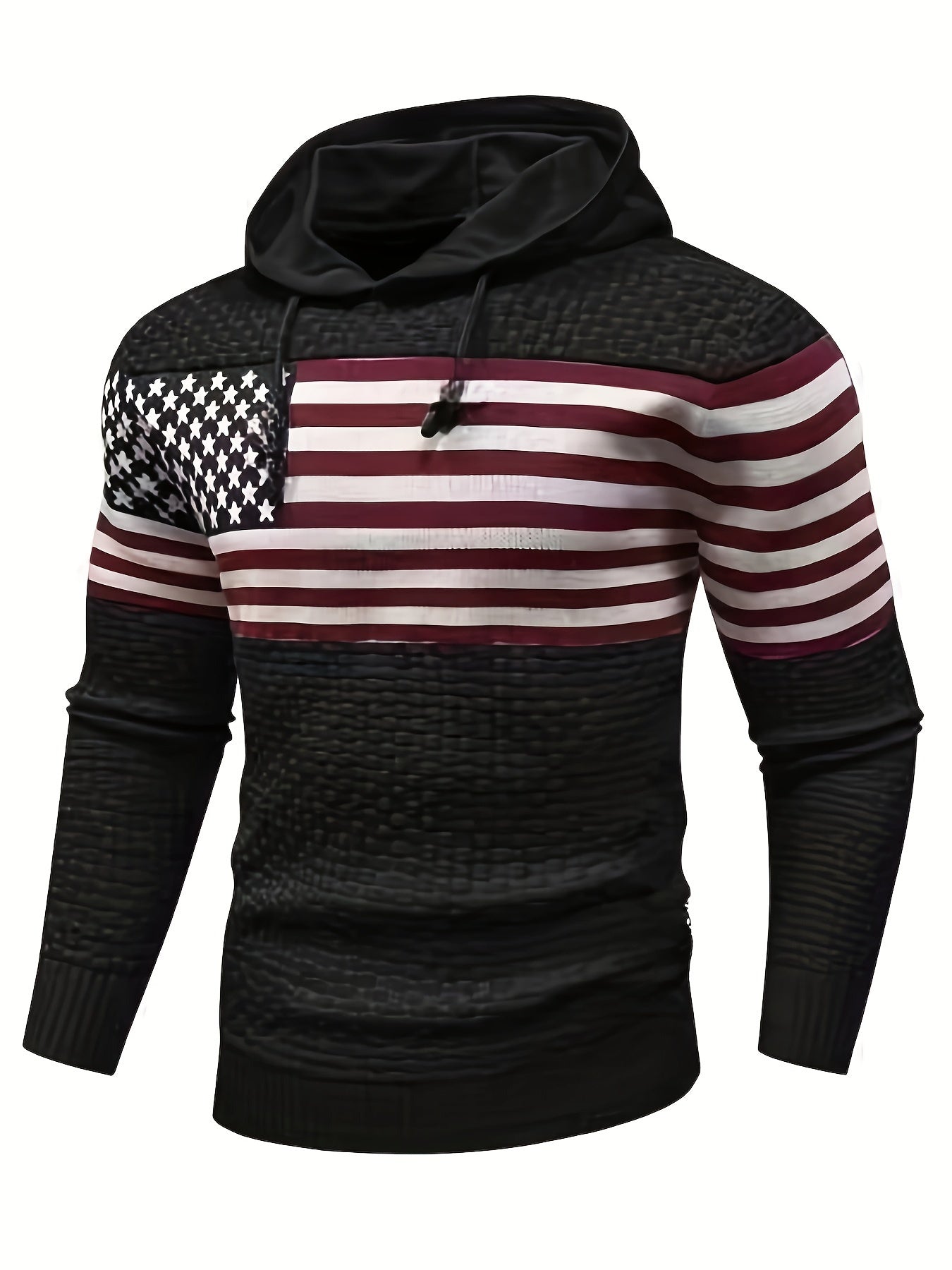 Herren Strick Hoodie Grau Melange mit Kapuze
