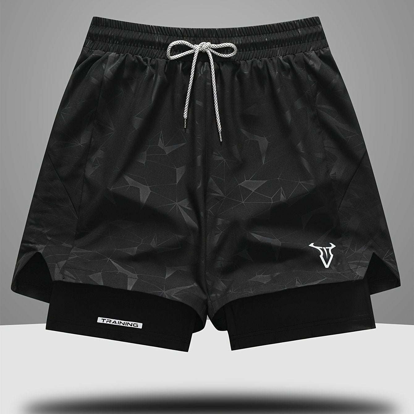 Herren Trainingsshorts Sport Fitness mit elastischem Bund und Kordelzug