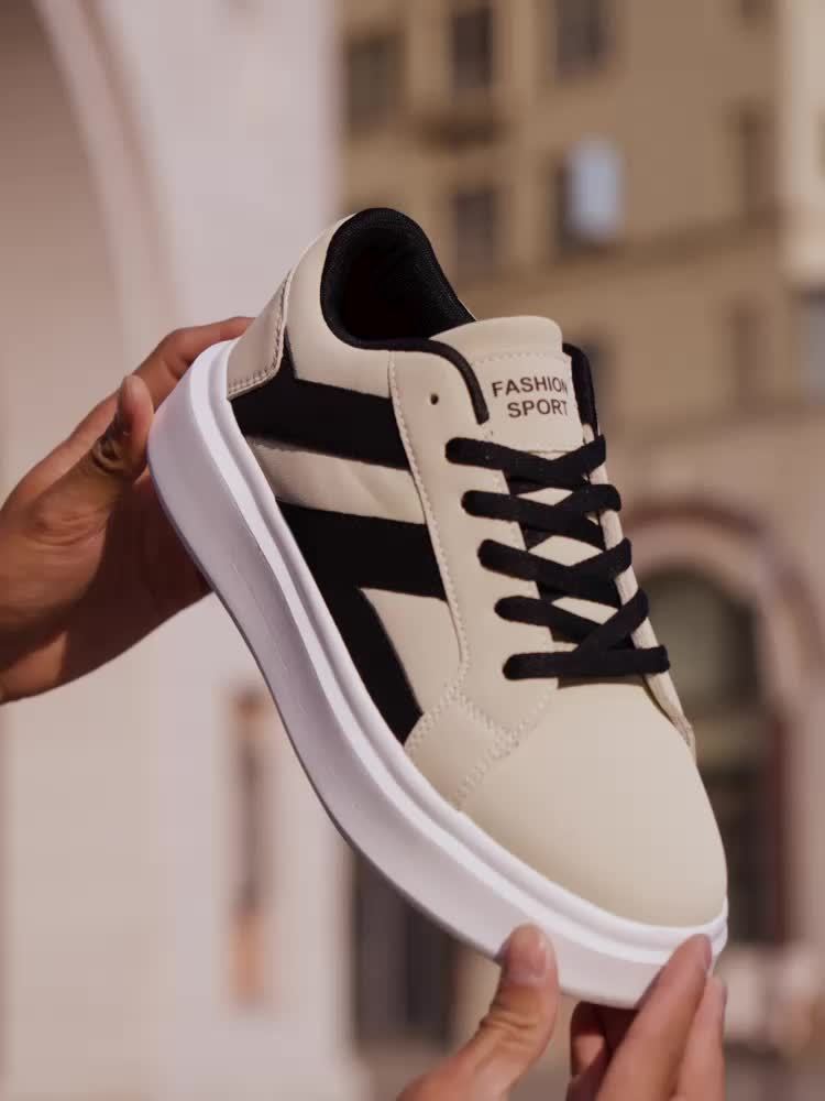 Men's Low-Top Sneakers Street Style with Platform – Urban Casual Shoe