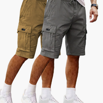 Men's Cargo Shorts 2-Pack – Casual Outdoor and Leisure Bermudas with Pockets