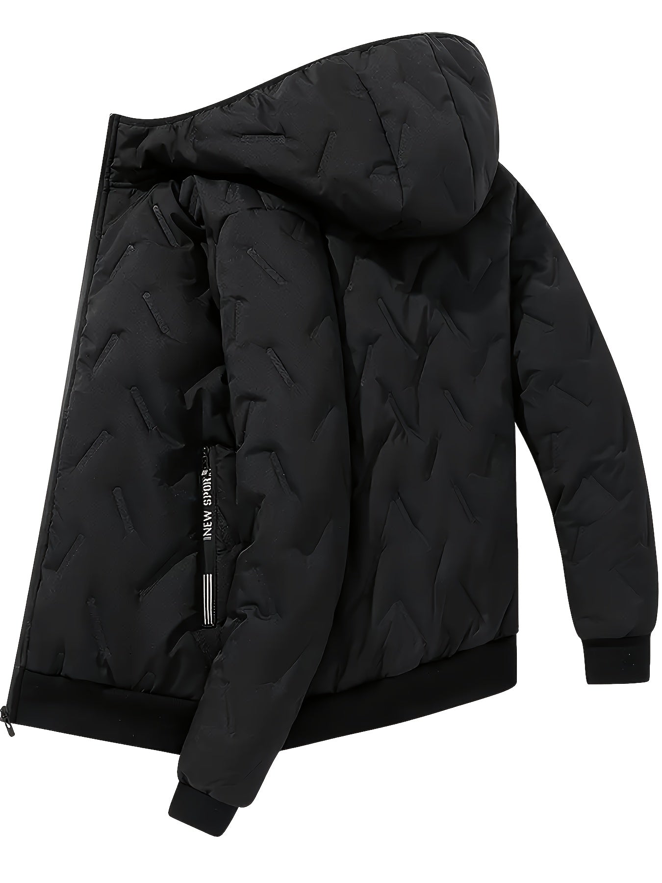 Quilted men's tracksuit, lined, with hood, 2-piece