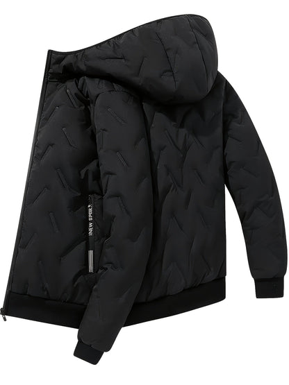 Quilted men's tracksuit, lined, with hood, 2-piece