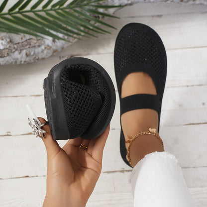 Women's Mary Jane Ballerinas – Comfortable Breathable Casual Slip-Ons for Everyday and Walks