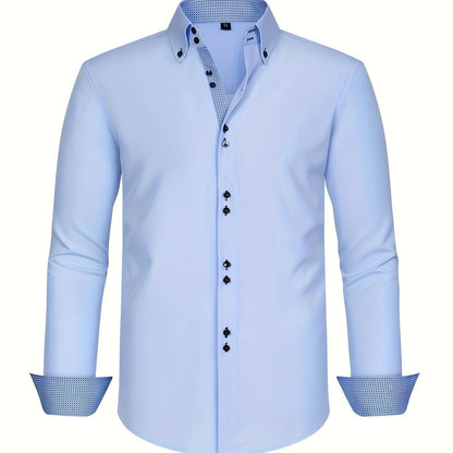 Men's Business Shirt Modern Fit – Elegant Style for Office & Leisure