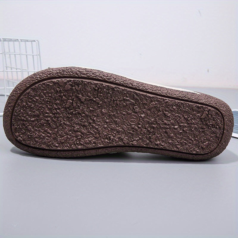 Women's mule loafers with soft lining, suede-look finish, brown