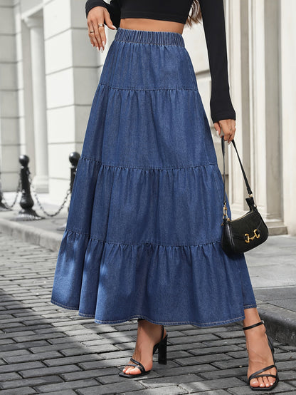 Women's Maxi Skirt Elegant Flared Summer Casual