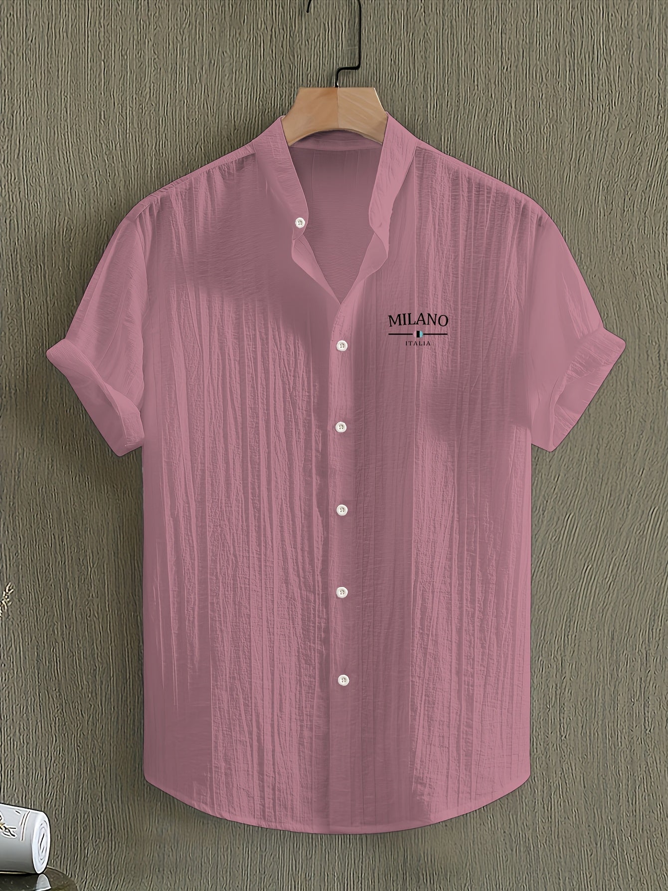 Men's Stand Collar Summer Casual Shirt with Button Placket – Urban Milano Design
