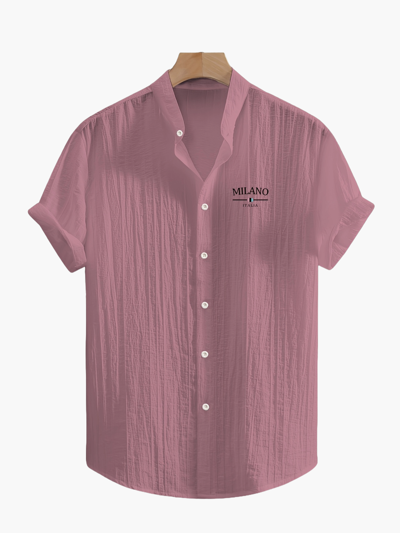 Men's Stand Collar Summer Casual Shirt with Button Placket – Urban Milano Design