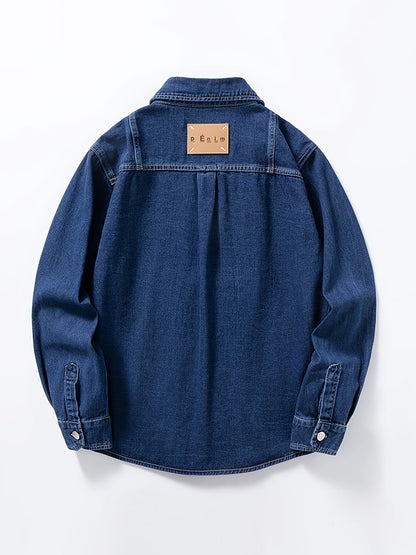 Men's Denim Overshirt in Casual Style – Ideal for Everyday and Leisure