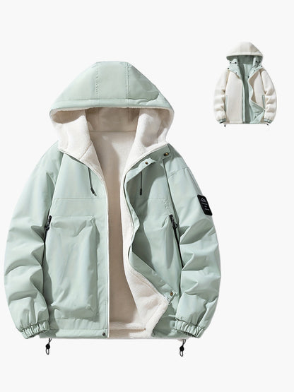 Men's winter jacket with hood – casual streetwear outdoor jacket