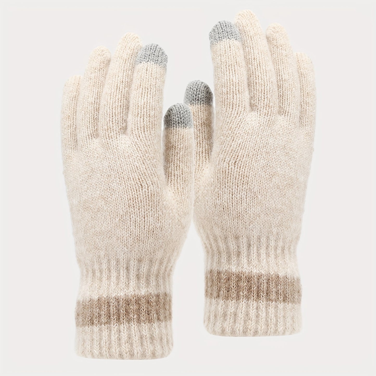 Winterset 3-teilig mit Mütze, Schal und Handschuhen, gestrickt mit Schleifchen-Detail