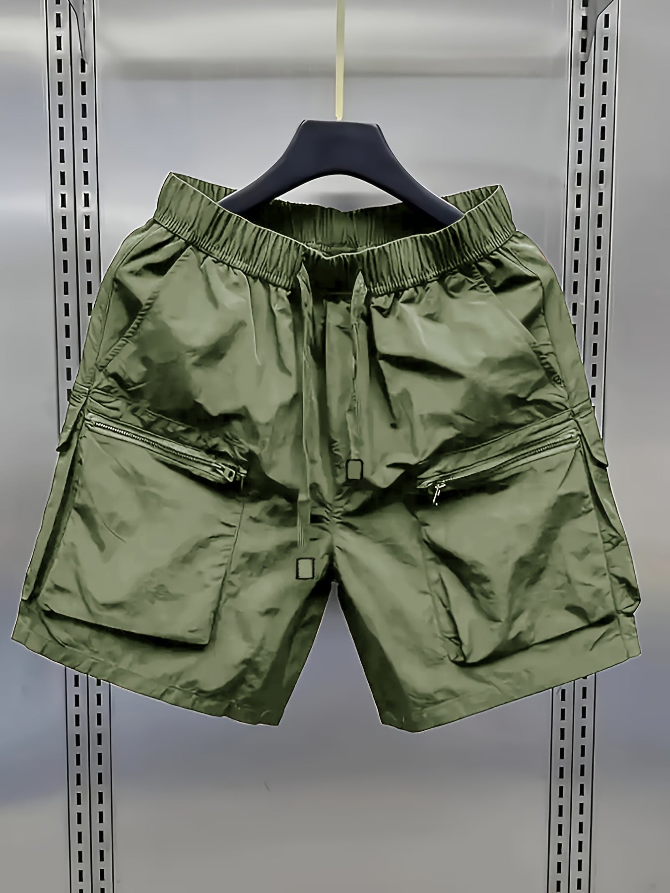 Men's Cargo Shorts with Large Pockets and Zipper – Casual Style for Everyday and Leisure