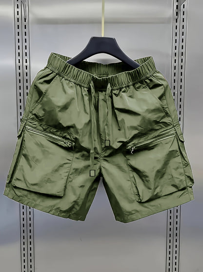 Men's Cargo Shorts with Large Pockets and Zipper – Casual Style for Everyday and Leisure