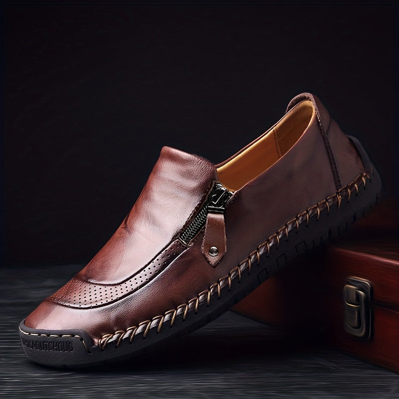 Herren Vintage Freizeitschuhe mit Reißverschluss – Bequeme Slip-Ons für Alltag und Party