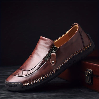 Herren Vintage Freizeitschuhe mit Reißverschluss – Bequeme Slip-Ons für Alltag und Party