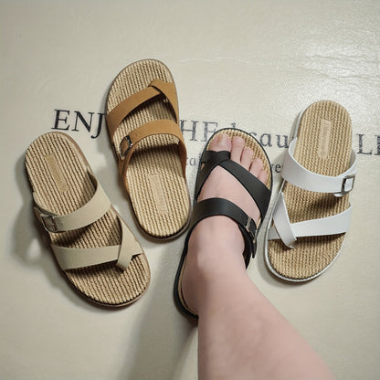 Men's comfort sandals with toe loop and adjustable strap – casual & summer