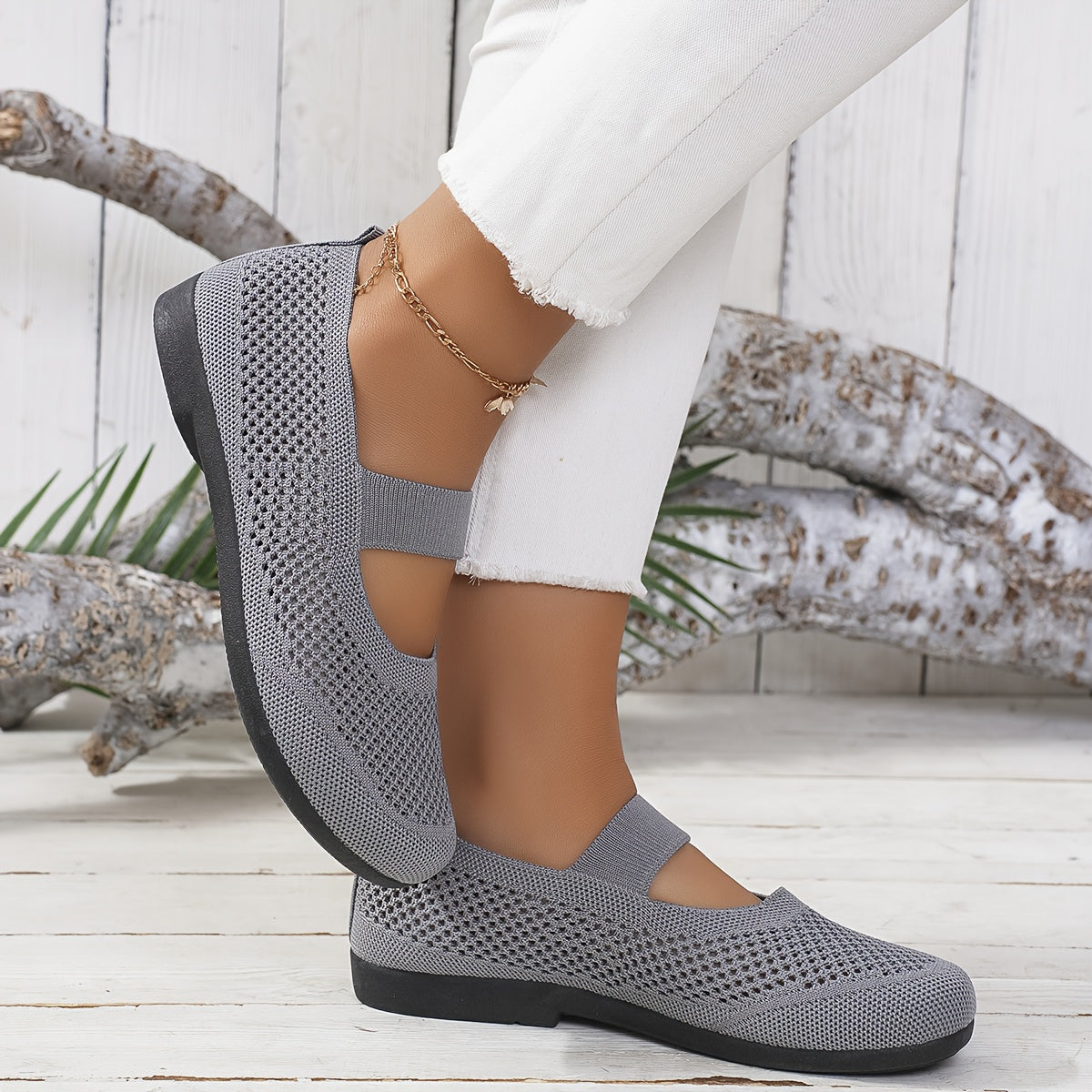 Women's Mary Jane Ballerinas – Comfortable Breathable Casual Slip-Ons for Everyday and Walks