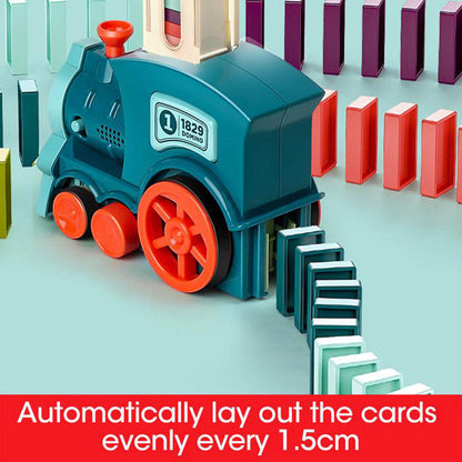 Domino pull toy for children – creative learning game, automatic domino placer, educational toy
