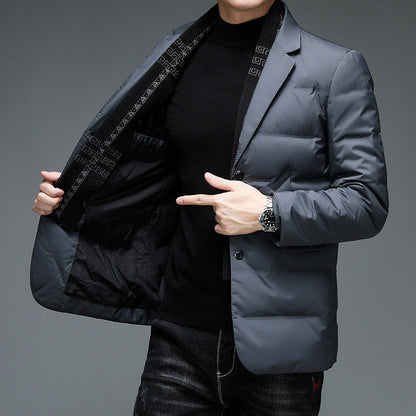 Geoffrey – Casual down jacket with detachable scarf collar