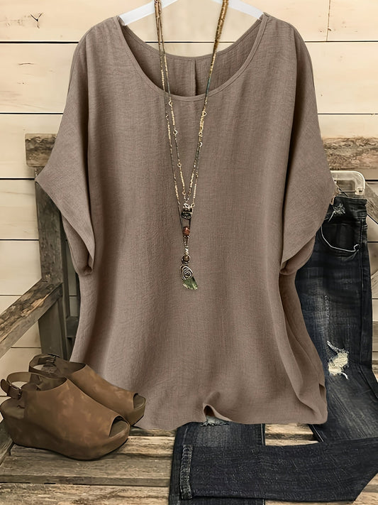 Women's Casual Oversized Tunic Blouse for Everyday and Leisure – Relaxed Style