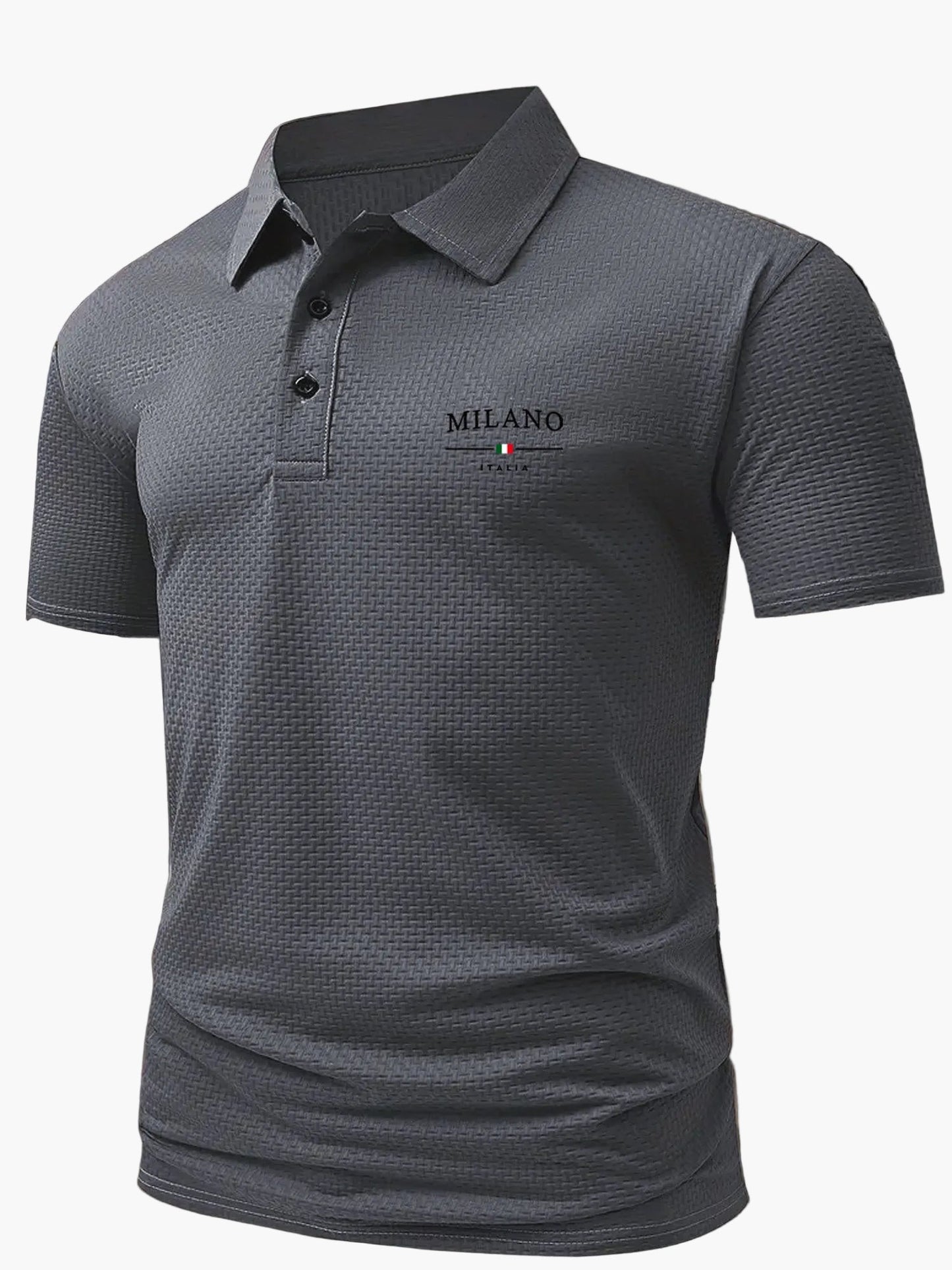 Herren Polohemd Modern Casual mit Strukturmuster – Stilvolles Freizeit-Poloshirt für Alltag und Büro