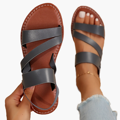 Women's Summer Shoes Casual Flat Sandals with Cross Straps