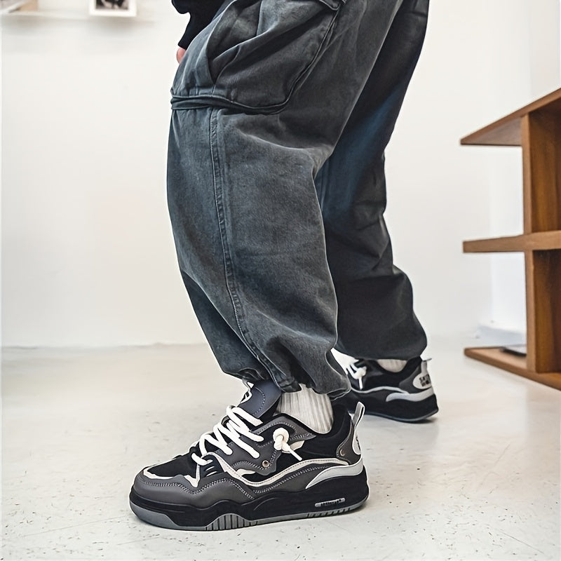 Men's Low Sneakers Streetwear Chunky Casual Shoes for Autumn and Sports