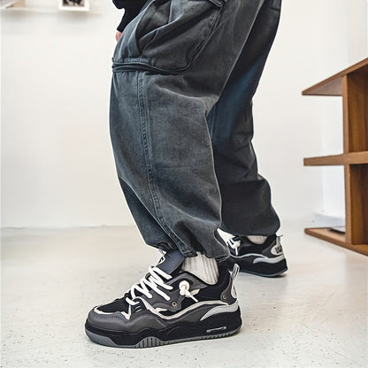 Men's Low Sneakers Streetwear Chunky Casual Shoes for Autumn and Sports