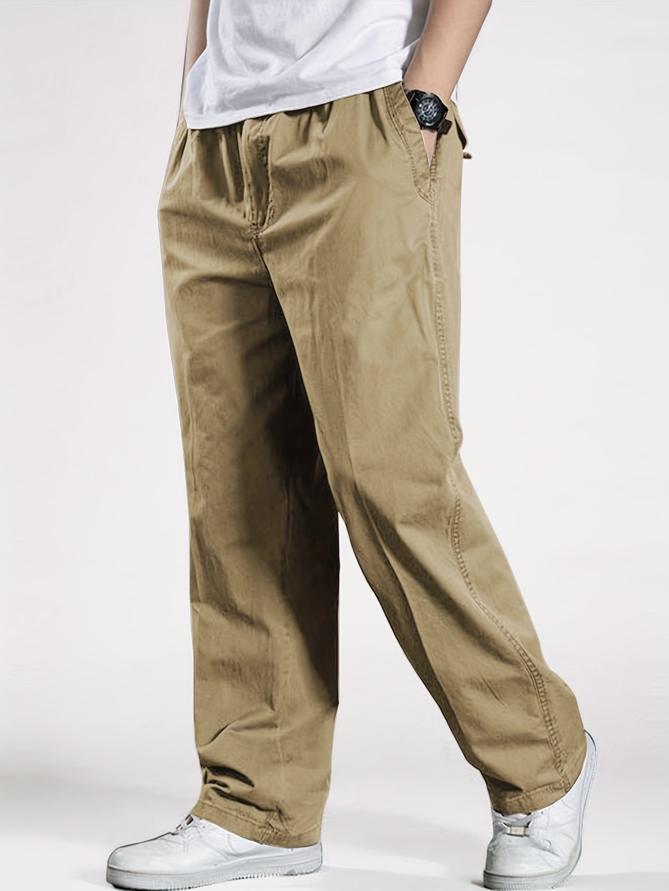 Herren Freizeithose mit Kordelzug, locker geschnitten, vielseitig für Alltag und Sport