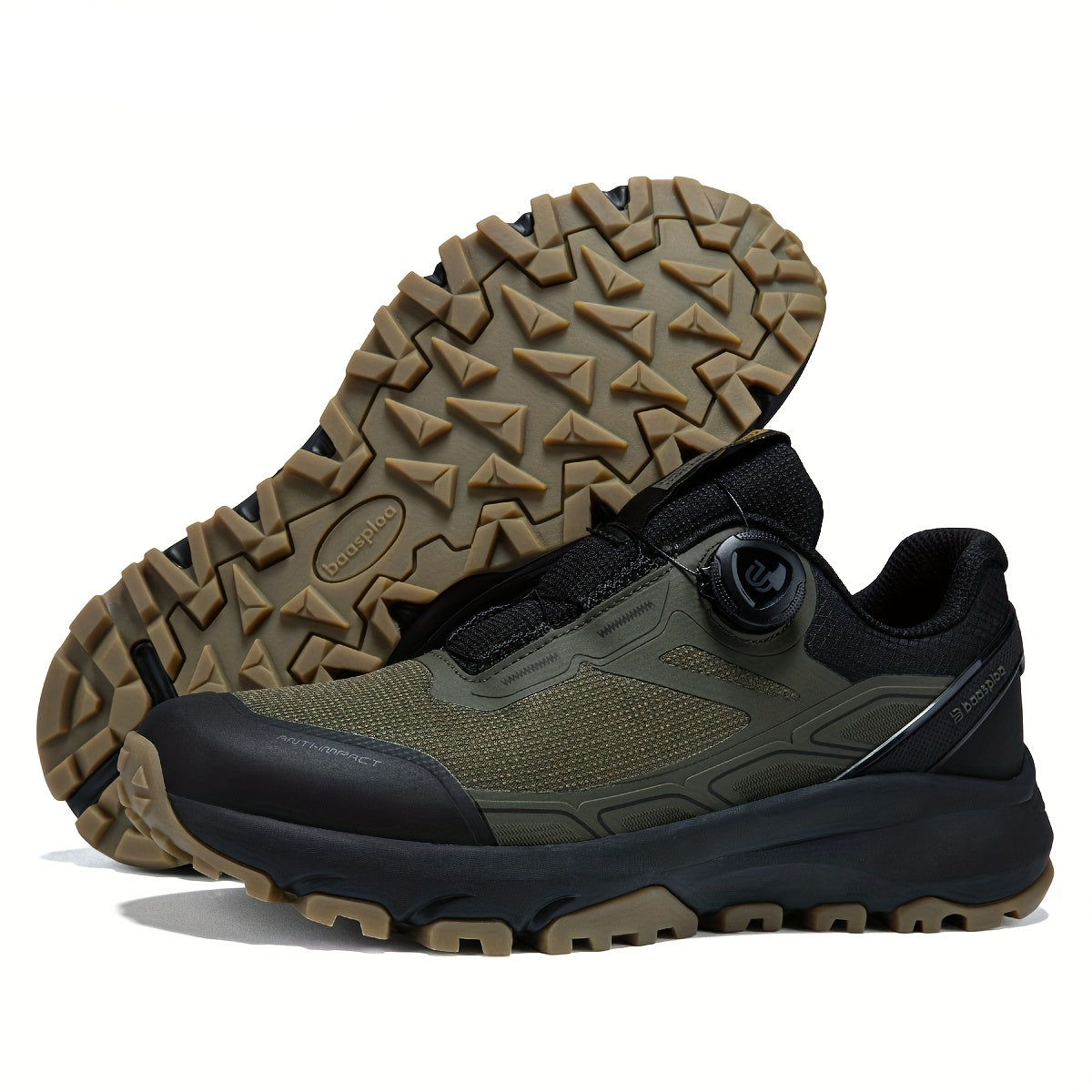 Men's hiking and trekking shoes with a twist-lock closure, non-slip outdoor sports shoes