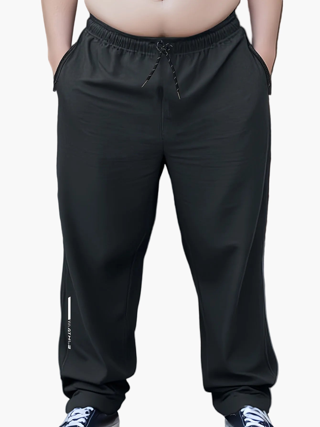 Herren Jogginghose Sportlich Lässig mit Reißverschluss und Print für Frühling und Sommer
