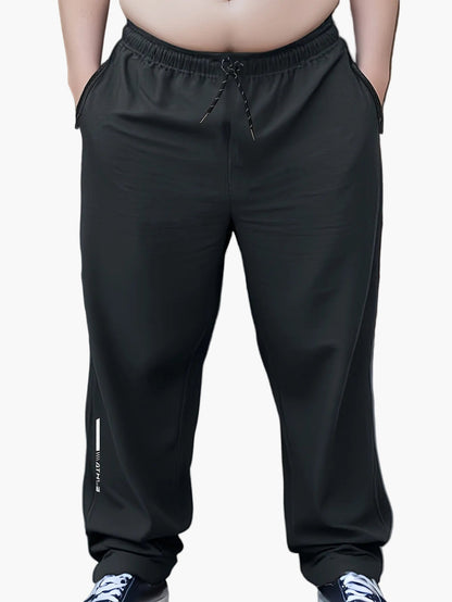 Herren Jogginghose Sportlich Lässig mit Reißverschluss und Print für Frühling und Sommer
