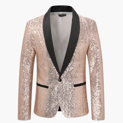 Men's glitter blazer for festive occasions – elegant party blazer with sequins