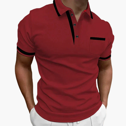 Men's Polo Shirt Modern Fit – Stylish Leisure and Work Shirt with Contrast Details