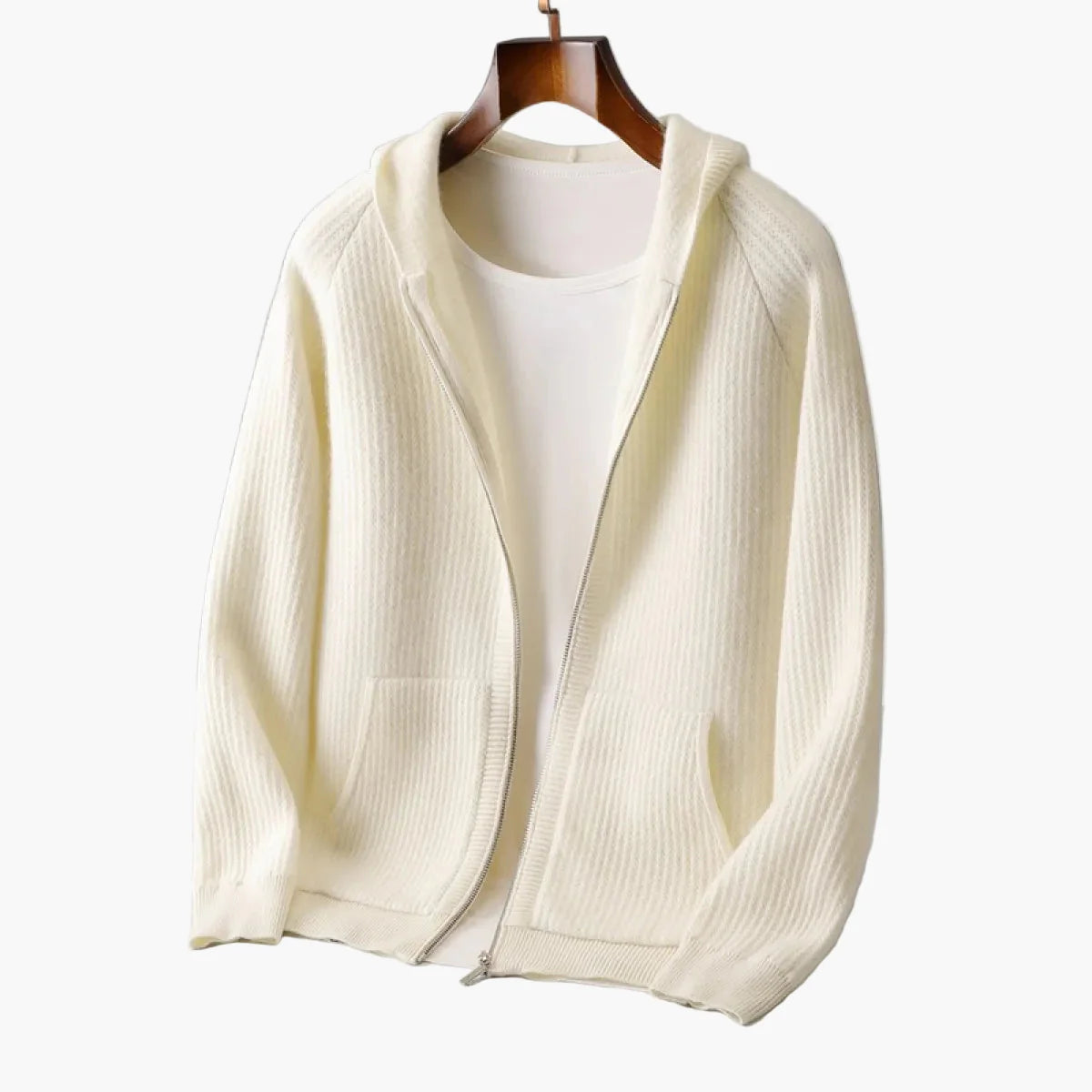 Men's Premium Hooded Cardigan – Modern Knit Hoodie for Everyday and Leisure