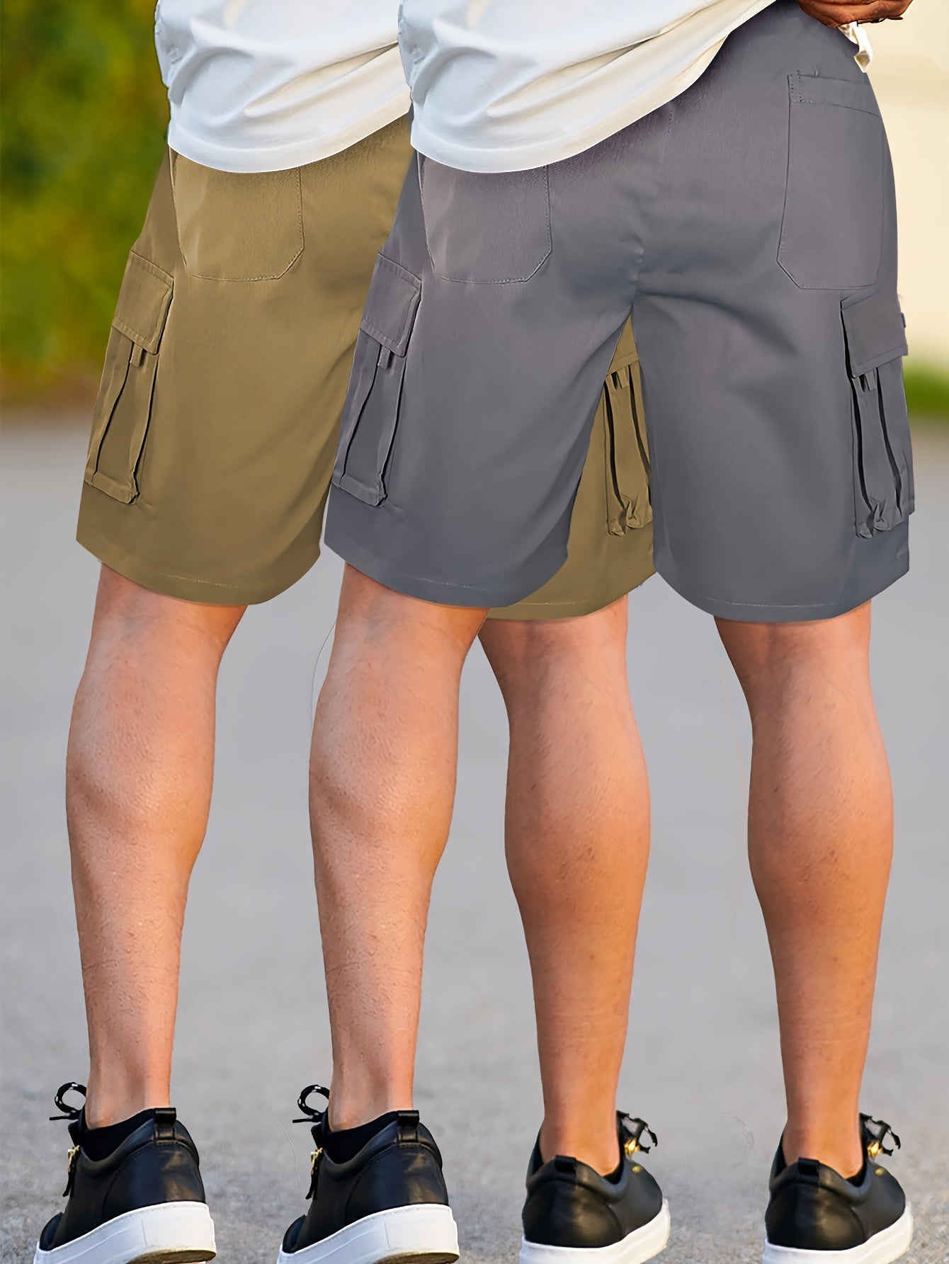 Men's Cargo Shorts 2-Pack – Casual Outdoor and Leisure Bermudas with Pockets