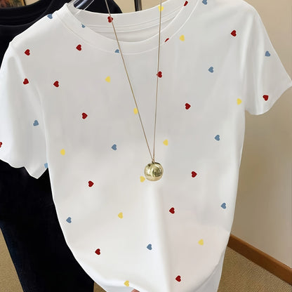 Women's Polka Dot T-Shirt in Elegant Style – Perfect for Everyday and Leisure