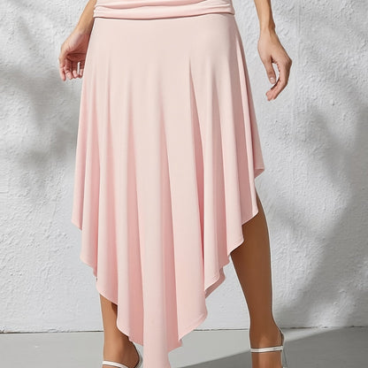 Women's Handkerchief-Hem Maxi Beach Skirt – Elegant Vacation Skirt with Ruffles for Beach & Resort