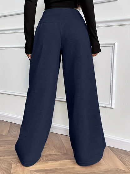 Weite Freizeithose mit Kordelzug Hoher Bund Damen