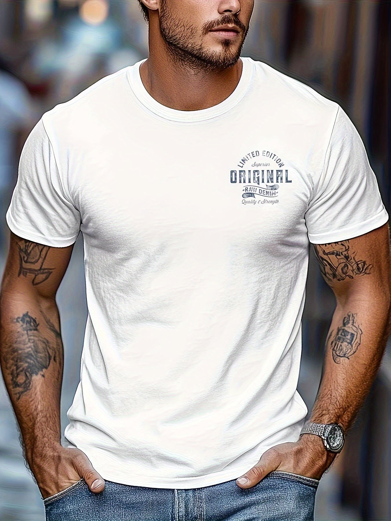 Men's T-Shirt Original Print – Casual Streetwear Style for Everyday & Leisure