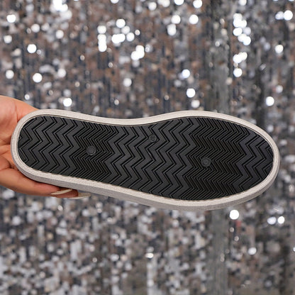 Damen Sneaker im Casual Stil mit Glitzerstern – Modische Freizeitschuhe für Alltag und Streetwear