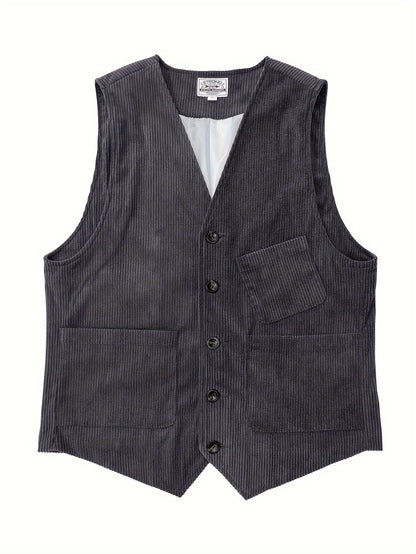 Men's Vintage Vest in Retro Style for Business and Leisure
