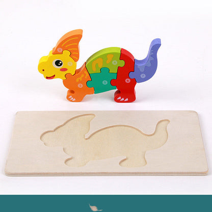 Children's 3D Dinosaur Wooden Puzzle – Educational Toy & Motor Skills Training