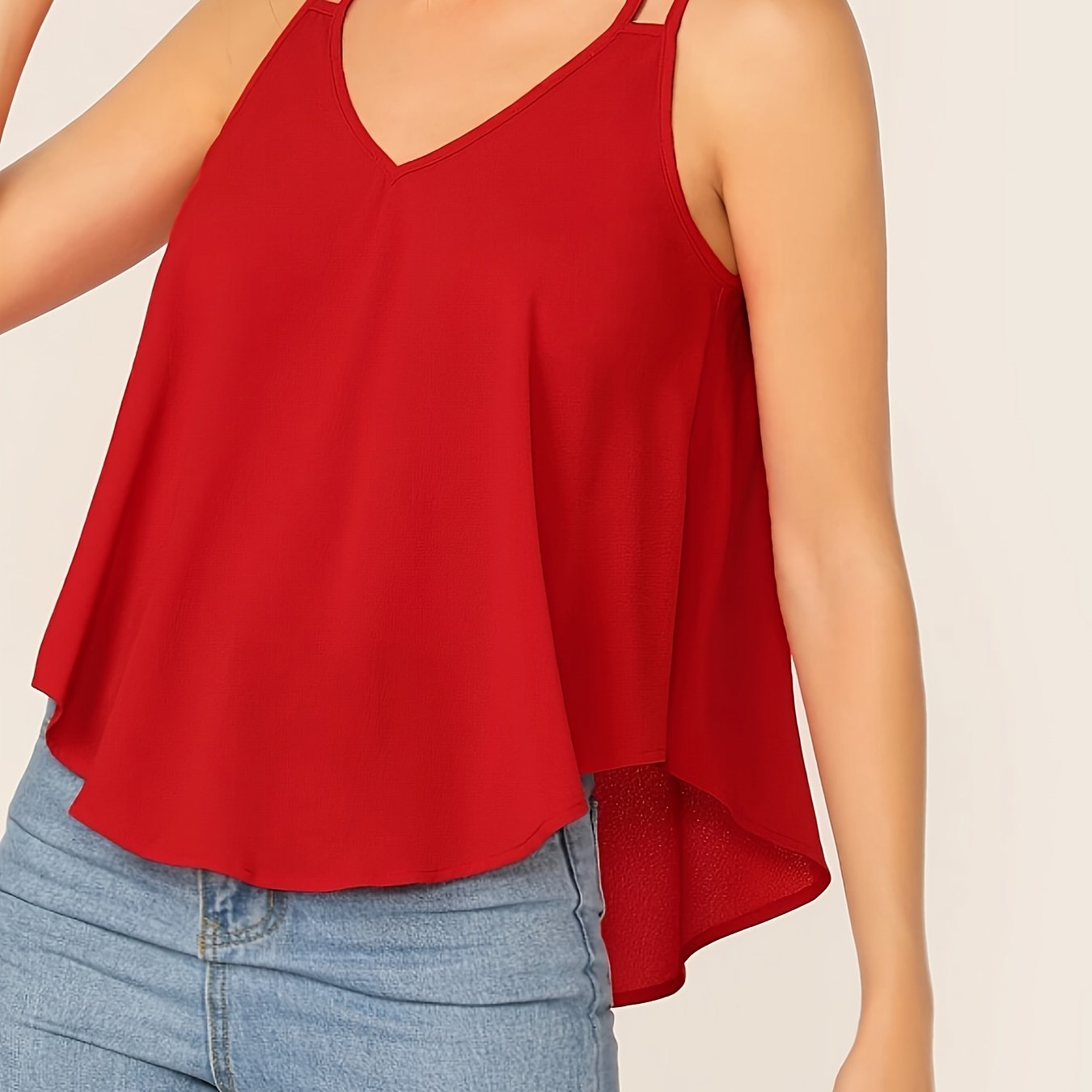 Damen Sommer Spaghettiträger Top mit lockerer Passform und modernem Design – Ideal für Freizeit und Alltag